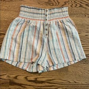 Striped High Waisted Shorts
